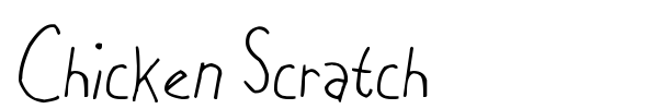 Chicken Scratch font preview